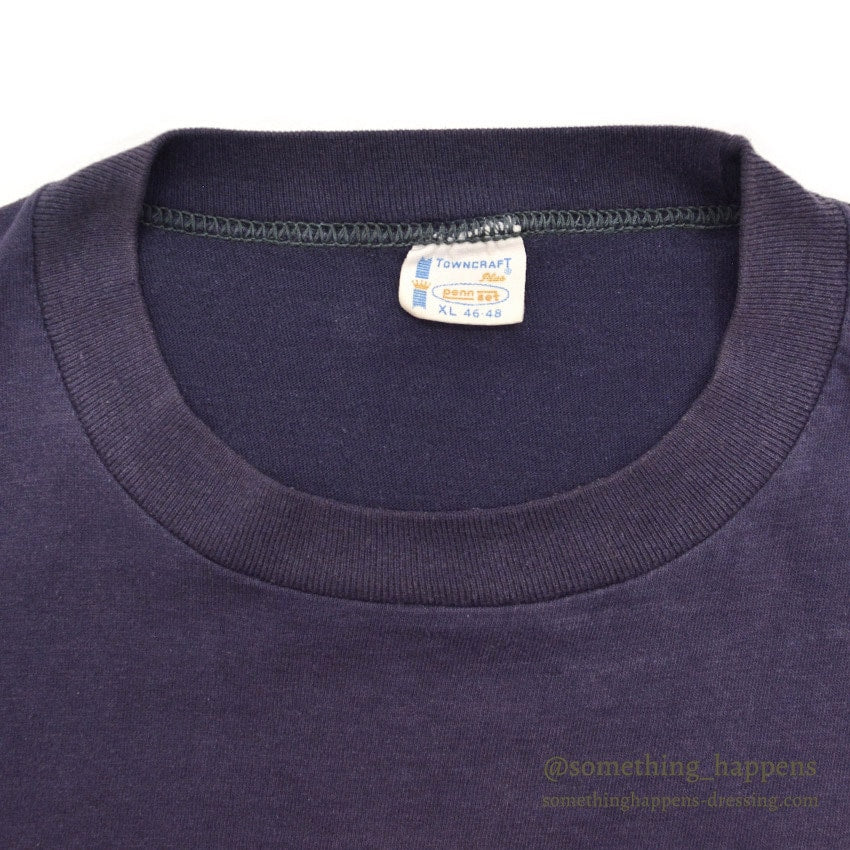 1960's TOWNCRAFT POCKET T-SHIRT / FADED NAVY ... XL