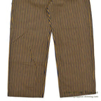1940's DEADSTOCK PAYDAY WW2 BROWN EXPRESS STRIPED OVERALL / HIGH BACK ... W36/L30