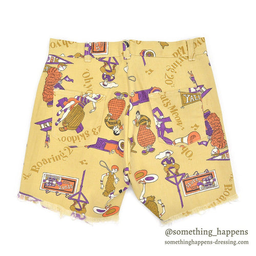 1970's YALE Roaring20's IVY CUT OFF SHORTS...W34