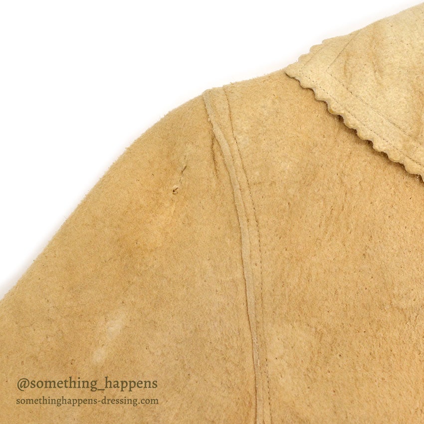 1920's~ NATIVE AMERICAN EMBROIDERY FRINGE ELK LEATHER JACKET / Extremely Rare...