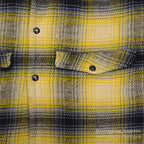 1940's~ YELLOW / BLACK PLAID DOUBLE MACKINAW WOOL JACKET / VERY RARE COLOR ...