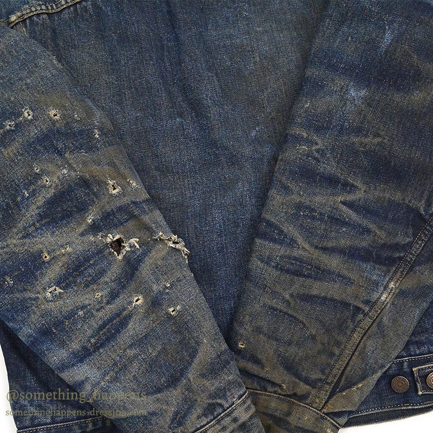 1960's LEVI'S 559 DENIM JACKET / DEEP HONEYCOMBS FADES ...