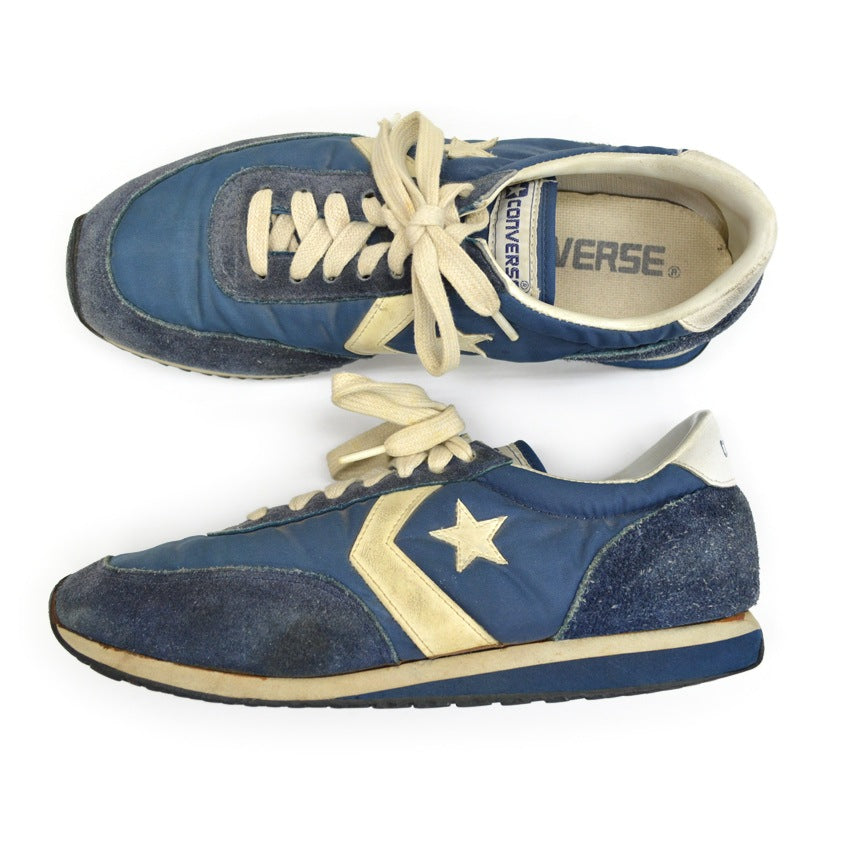 80's CONVERSE Blue × White Running Shoes