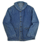 1940s US Navy Shawl Collar Denim Jacket...