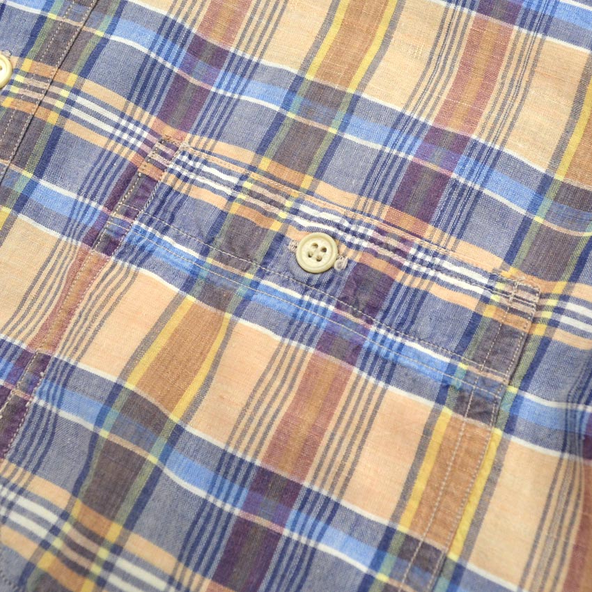 60's Capper & Capper by Hathaway MADRAS Short-Sleeve Shirt ... M
