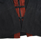70s-style Kung Fu shirt, black cotton...