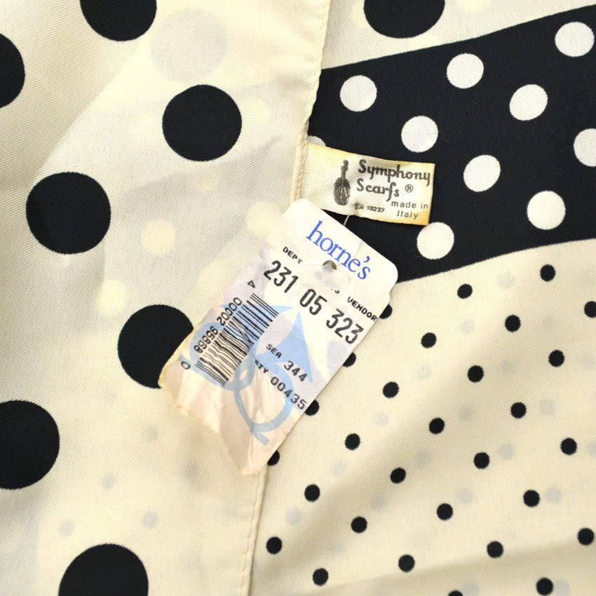 Deadstock Old Polka Dots 白黒 スカーフ ...