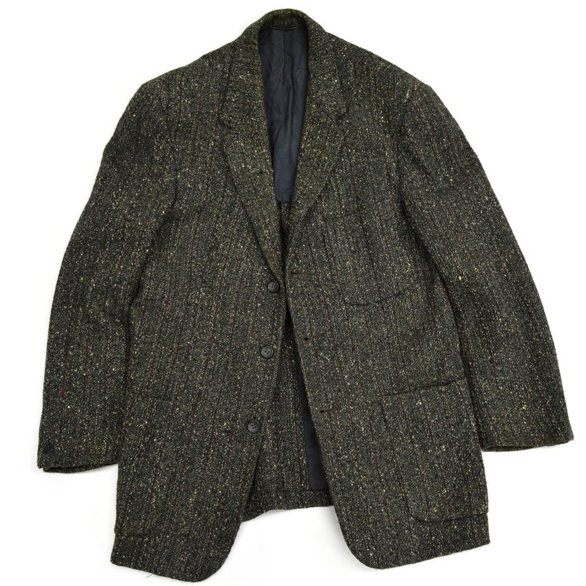 1950s University Town Salt and Pepper Wool Tailored Jacket...