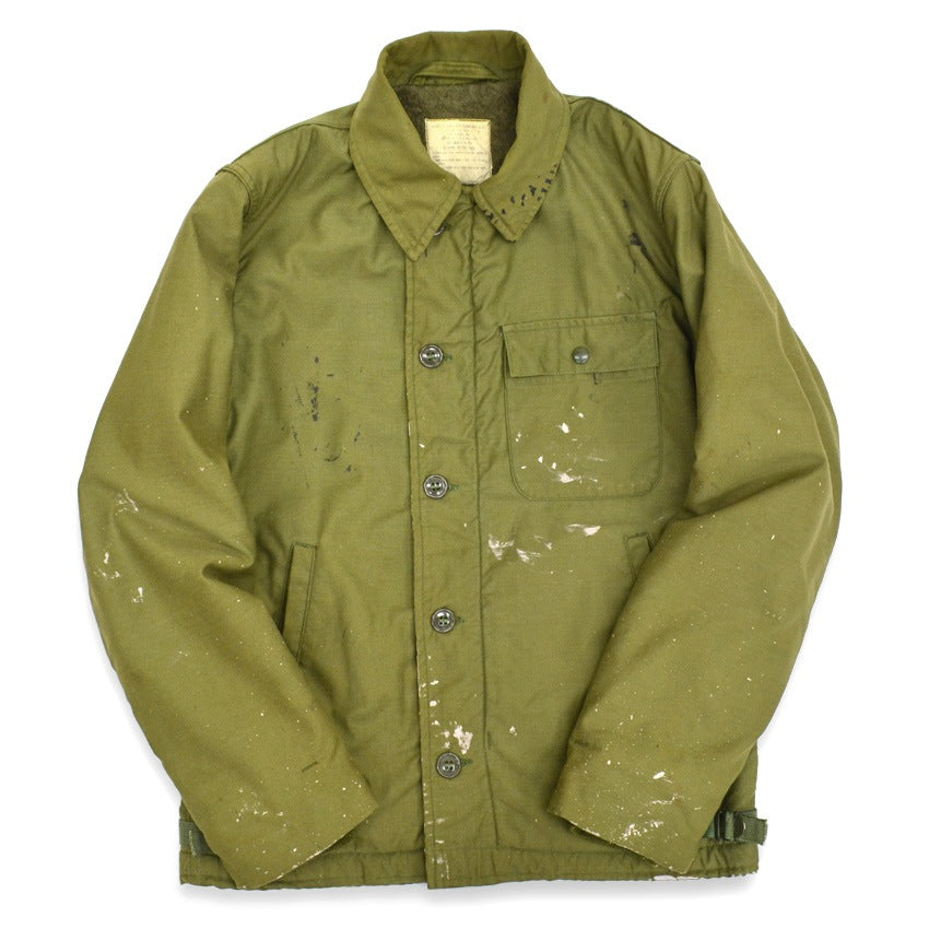 60's US Navy A-2 Deck Jacket Stencil... S