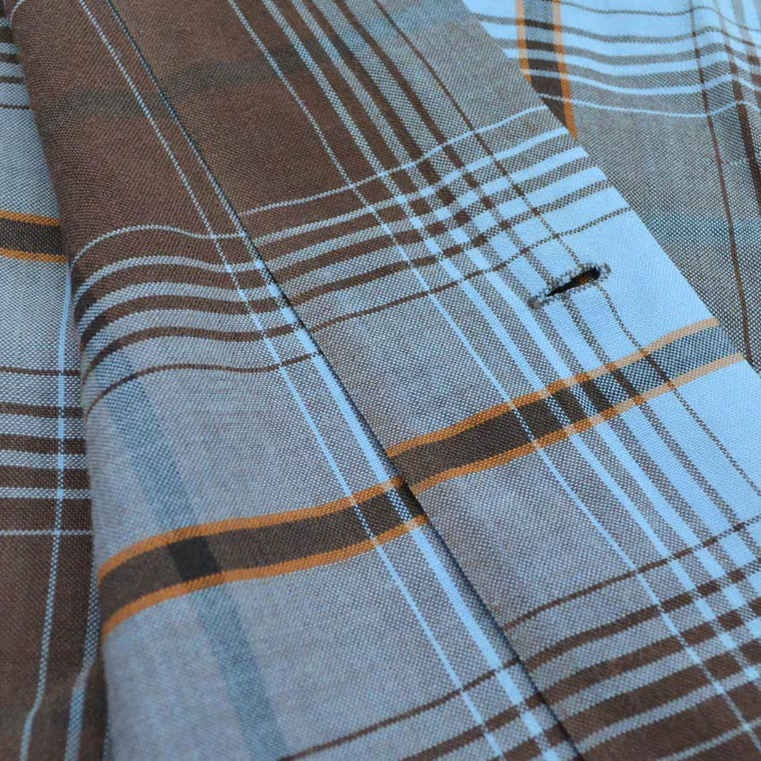 60's~ BRENT PLAID RAYON SHIRTS...M