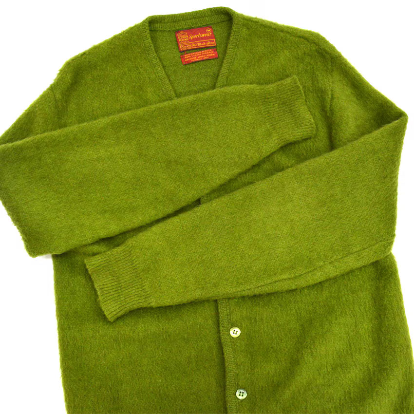 60's Sears Matcha Mohair Cardigan... M Mint