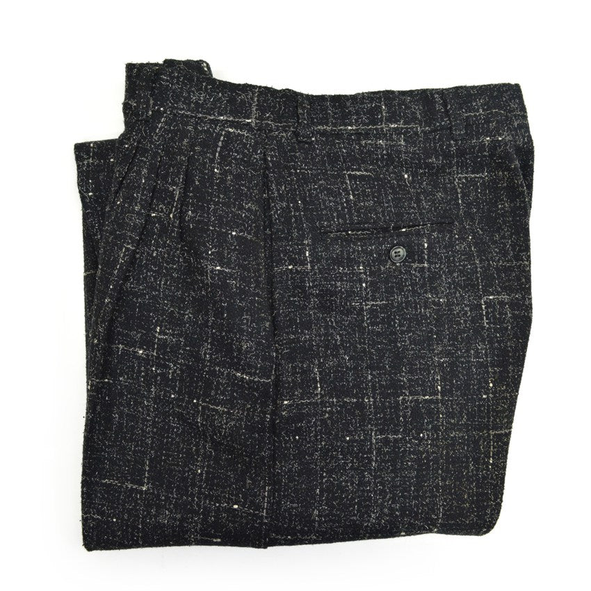 70's COTLER Fleck Pattern Black Wool Slacks...