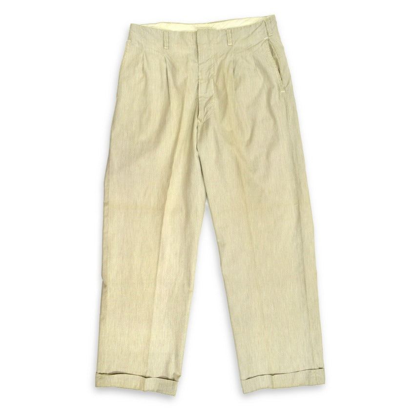 60's LEVI'S Casuals Brown Pin Stripe Cotton Slacks... 31×29