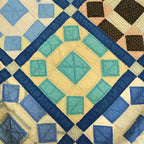 Circa ~1920's Handmade Calico Patchwork Quilt... 181cm×185cm