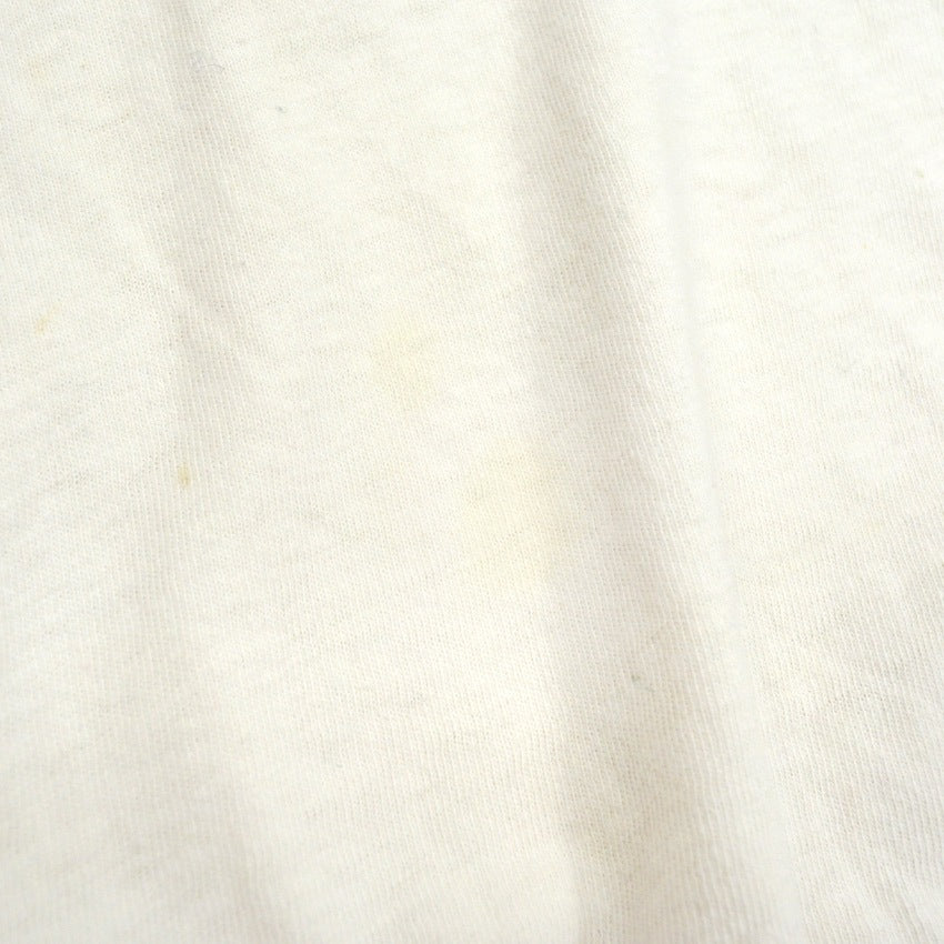 70's Champion Bar Tag Black x White Discharge Print T-Shirt with some distressing... L