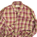 80's- BANANA REPUBLIC Irish Linen Check Shirt...