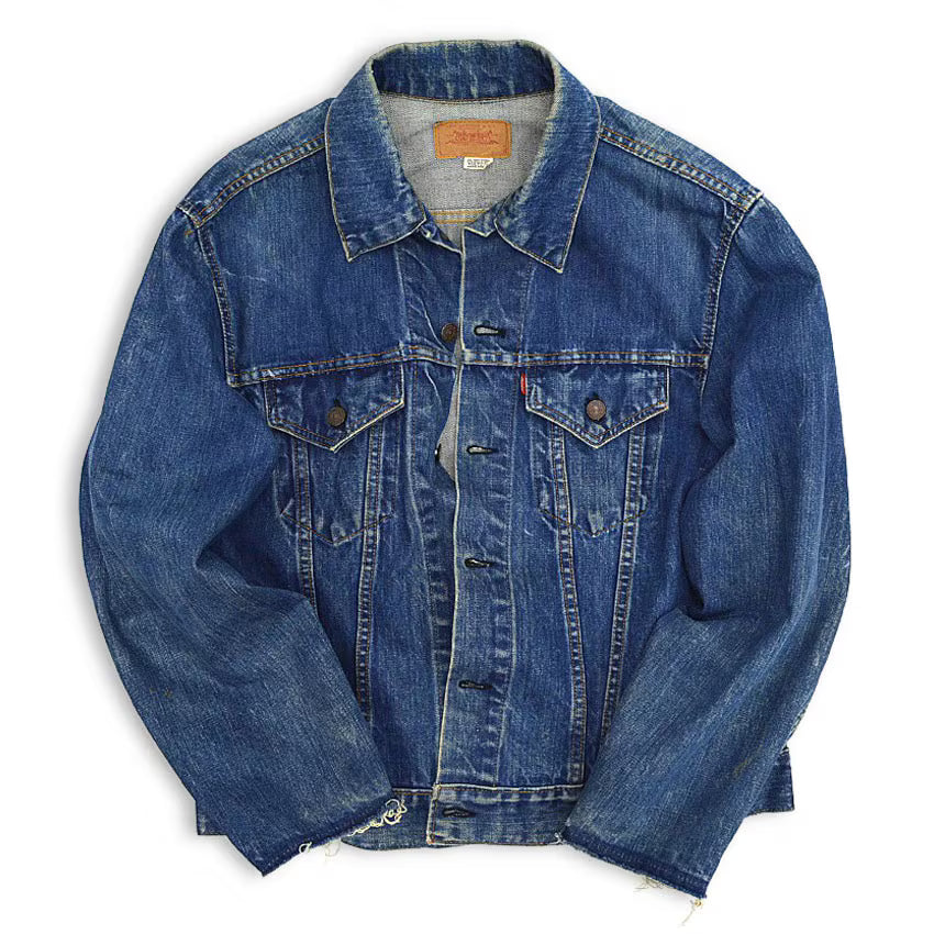 60's Levi's 70505 BIG-E Denim Jacket Cuff Cut!! ... Actual size 44