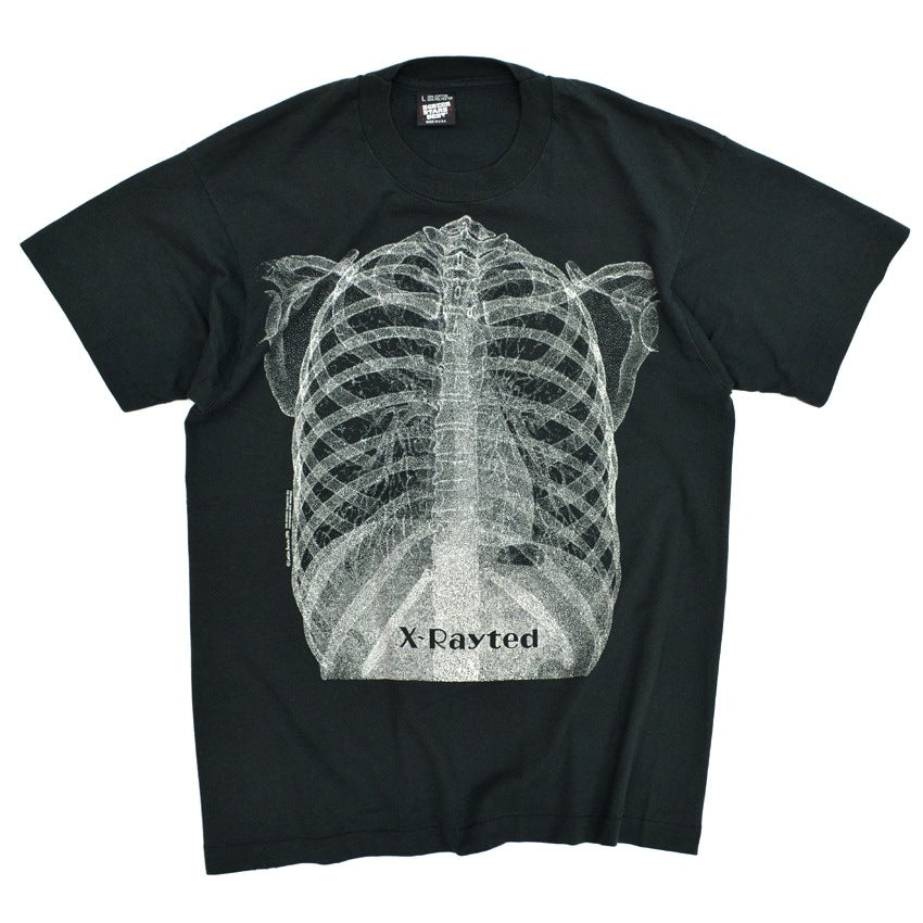 80's SCREEN STARS X-Rayed Leslie Arwin 1978 Bone T-shirt ... L