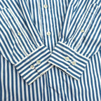 1980's BANANA REPUBLIC SAFARI & TRAVEL STRIPE SHIRT...S