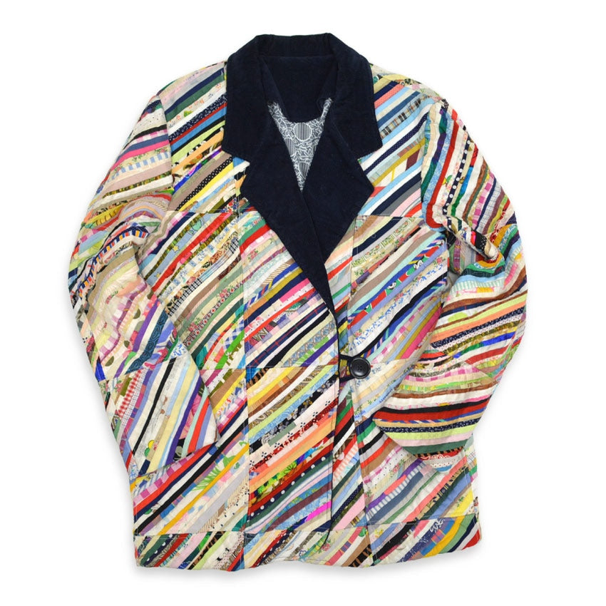 70's Homemade Scrap Quilt Jacket...