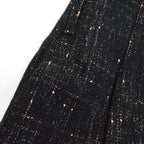 1950s-era black pinstripe Fleck Pattern kasuri wool slacks...