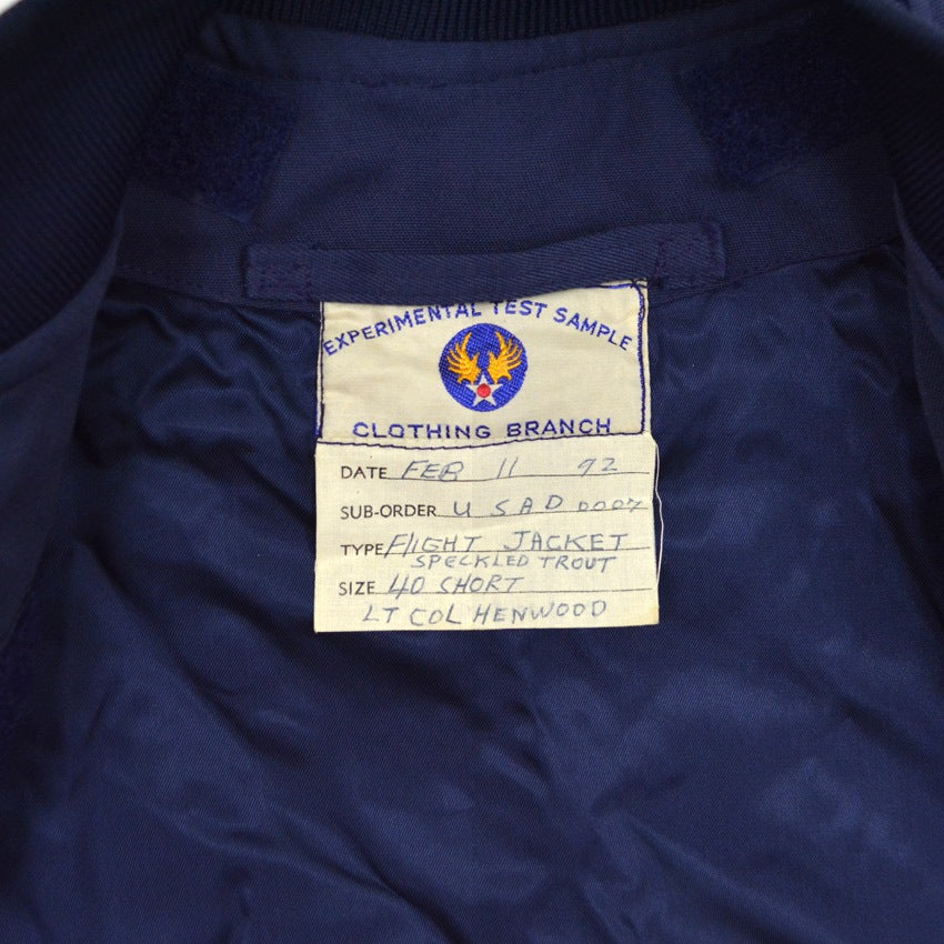 70's USAF L-2A EXPERIMENTAL TEST SAMPLE FLIGHT JACKET... 40SHORT