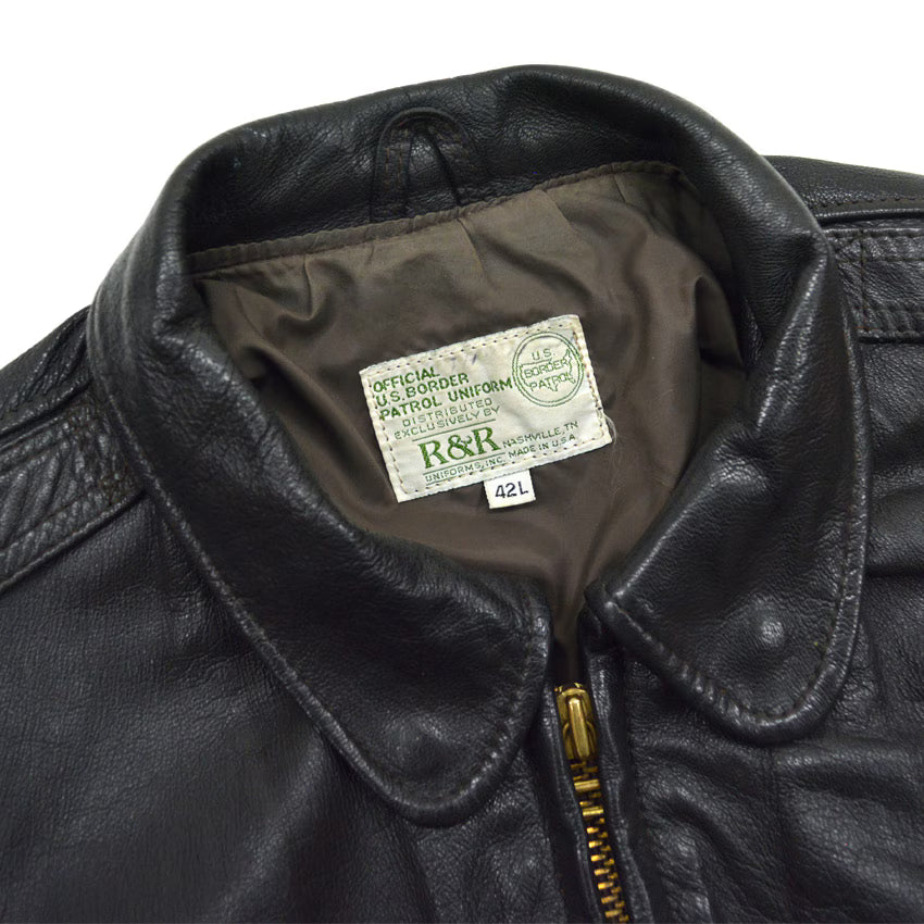 1980's USBP OFFICIAL LEATHER JACKET...42L