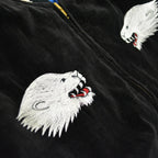1950s THULE GREENLAND SOUVENIR JACKET (Sukajan, black velvet)...
