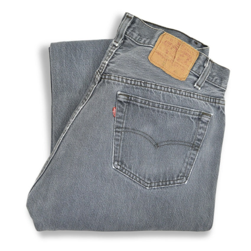 1980's Levi's 501 FADED BLACK DENIM PANTS... W32 L32