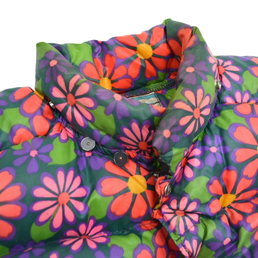 1970's GERRY HIPPIE FLOWER PATTERN ALL OVER PRINT DOWN JACKET...