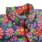 1970's GERRY HIPPIE FLOWER PATTERN ALL OVER PRINT DOWN JACKET...