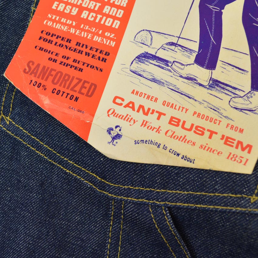 ~1960's Deadstock CAN'T BUST'EM 88 DENIM PANTS... W34 L29