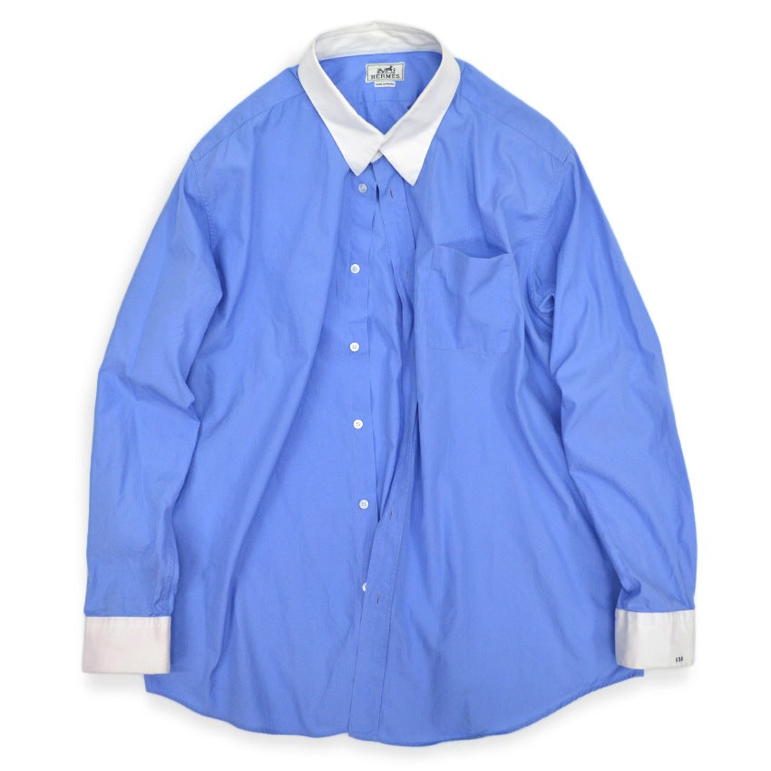 OLD HERMES COLLER SEPARATED SHIRT, Made in France... Fits like XL