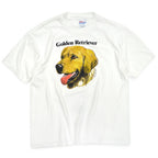 1990's Hanes BEEFY-T Golden Retriever Dog Print T-shirt ... XL