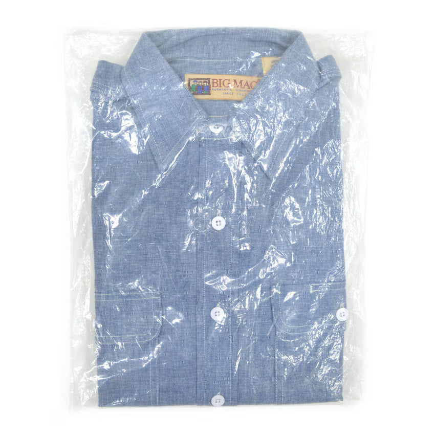 1990's DEADSTOCK BIGMAC CHAMBRAY WORK SHIRT...M