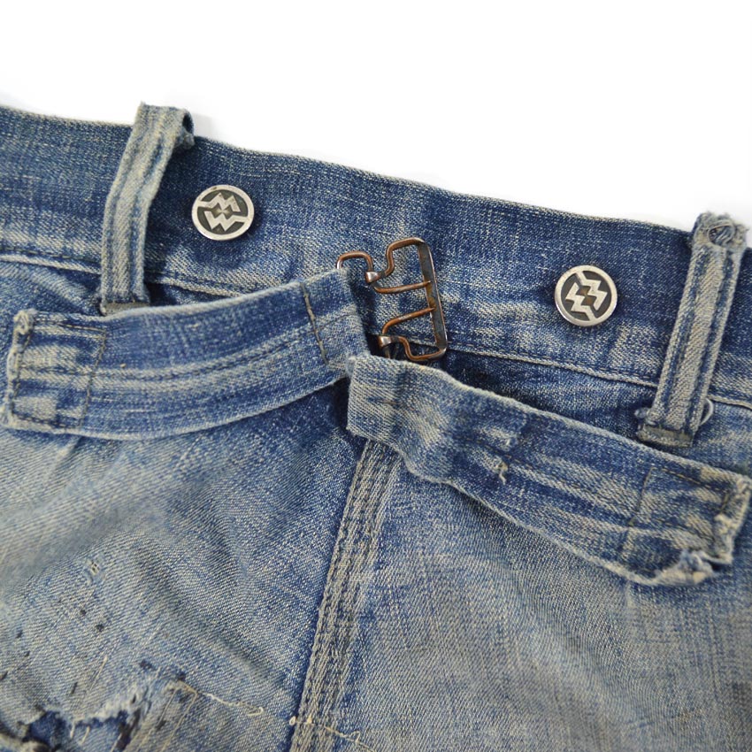 1930's Montgomery Ward Buckle Back Denim Pants... W32 L29.5