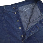 1940's USNAVY WW2 DENIM TROUSERS METAL BUTTON... W32