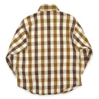 1980's BIGMAC BROWN & WHITE FLANNEL SHIRT...L