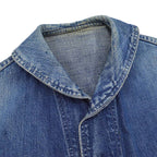 1940's USNAVY WW2 SHAWL COLLAR DENIM JACKET... As is