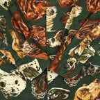 1980's BANANA REPUBLIC SAFARI & TRAVEL DOG ​​PRINT SHIRT...S