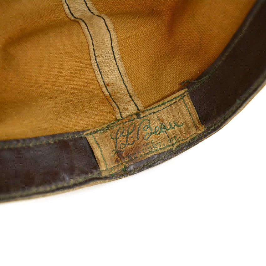 1960's LLBEAN HUNTING LEATHER BAND CAP...