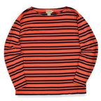 1980's BANANA REPUBLIC SAFARI & TRAVEL BOAT NECK L/S SHIRT ... M