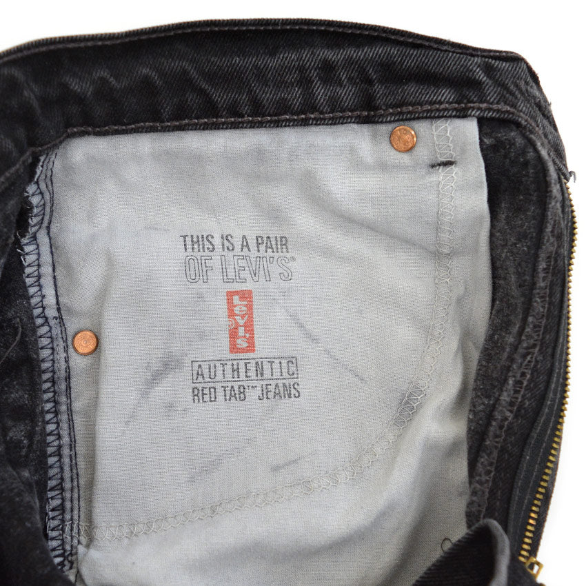 1990's Levi's 505 BLACK DENIM PANTS... W33 L32