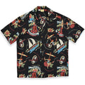 1980's~ JIMMY BUFFETT VOLCANO BLACK ALOHA SHIRT...M