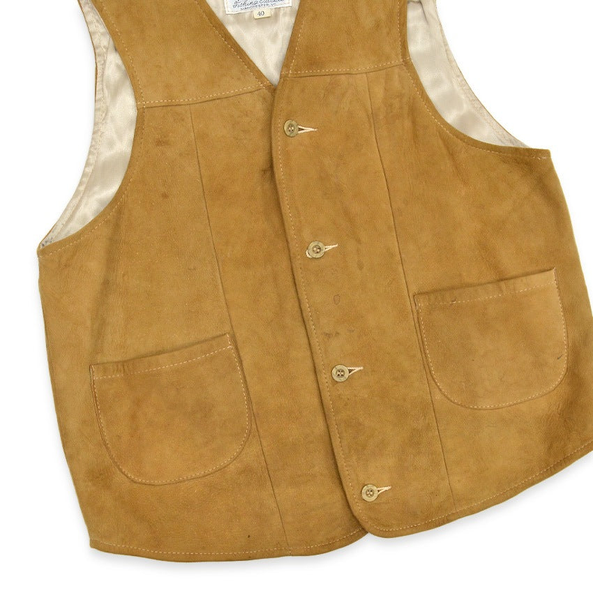 ~1960's ORVIS FISHING & TACKLE DEERSKIN VEST...40