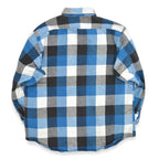 1970's~ BIGMAC BLOCK PLAID FLANNEL SHIRT... LARGE