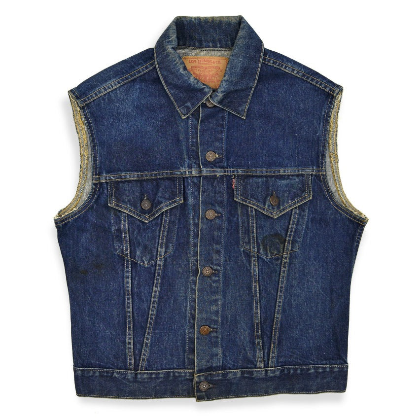 1960's LEVI'S 557XX CUT OFF DENIM VEST... 40