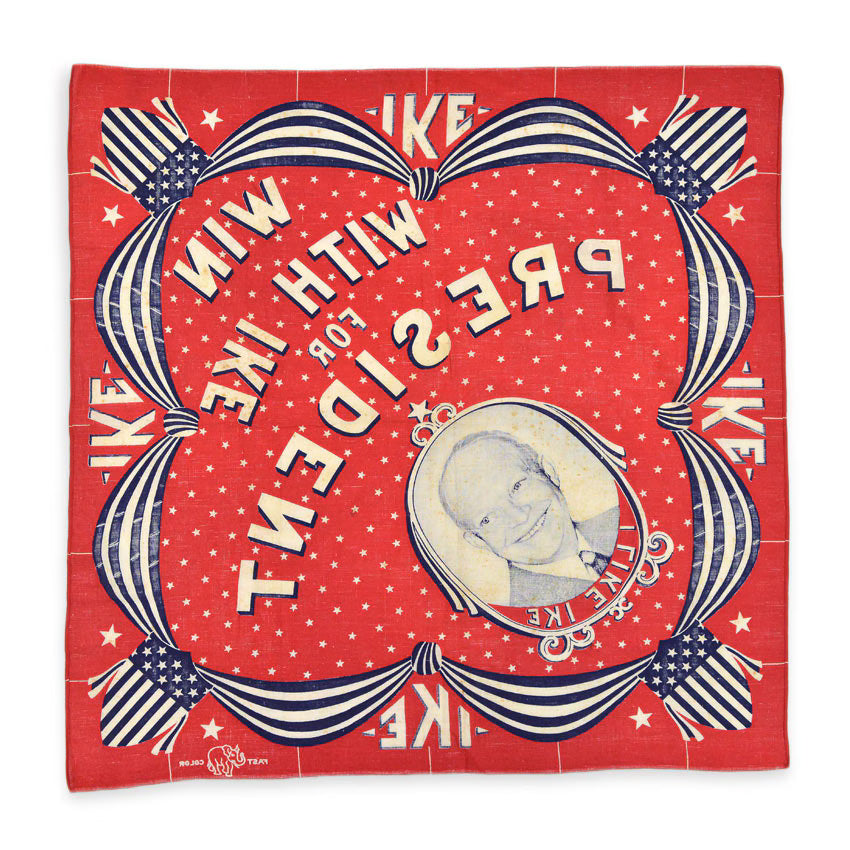 1950's Dwight D. Eisenhower I LIKE IKE BANDANA... MINT