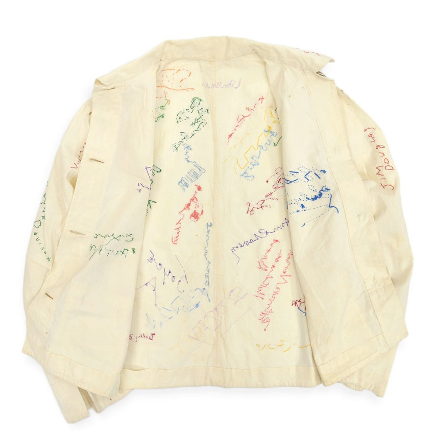 1930's~ SEWN SIGNATURES MEMORIAL JACKET...