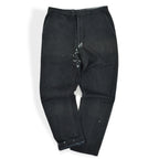 1960's PLAID HIDDEN IN BLACK PIQUE TAPERED PANTS 1... W30 L30